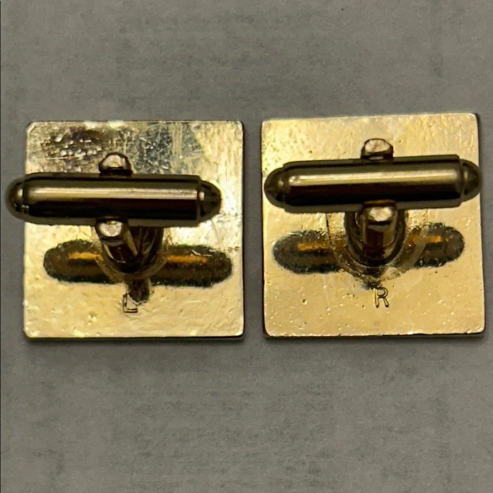Vintage Square Goldtone Cufflinks
